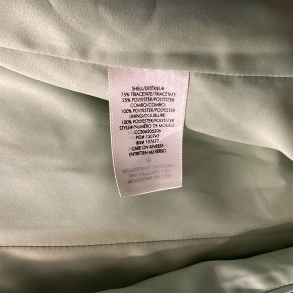 Alice + Olivia Denny Satin Crepe Blazer Jacket Green NWT Size 8 - Picture 14 of 16